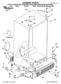 CABINET PARTS Diagram and Parts List for  Whirlpool Refrigerator
