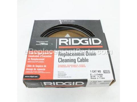 10099268-1-M-Ridgid-62225-Cable 5/16" X 25' Bulb Auger