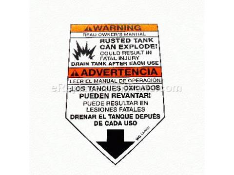 10116423-1-M-Porter Cable-LA-3027-Label Drain Tank Eng