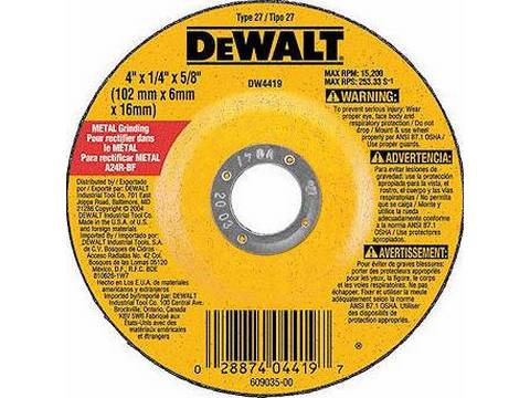 10186828-1-M-DeWALT-DW4624-Grinding Wheel - 6" Diameter, 1/4" Thick, 7/8" Arbor