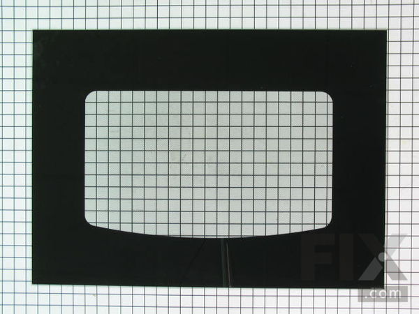 1019787-1-M-GE-WB56T10179        -Exterior Oven Door Glass - Black