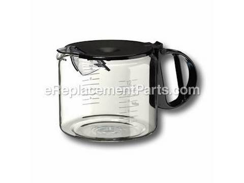 10276100-1-M-Braun-67050729-12 cup Coffeemaker Glass Carafe with Lid, Black