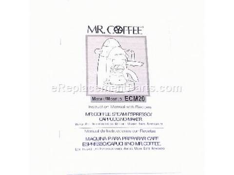 10423931-1-M-Mr Coffee-108671-000-000-Instruction Book, Ecm 2