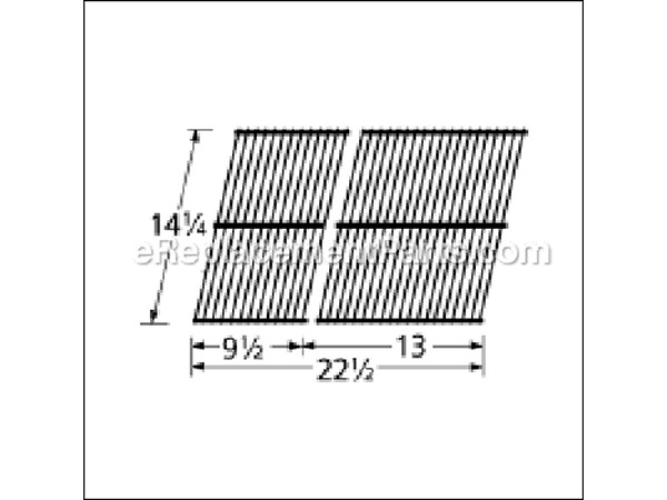 10518723-1-M-Aftermarket-54232-Porcelain Steel Wire Cooking Grid