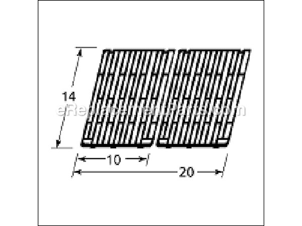 10518752-1-M-Aftermarket-61102-Gloss Cast Iron Cooking Grid
