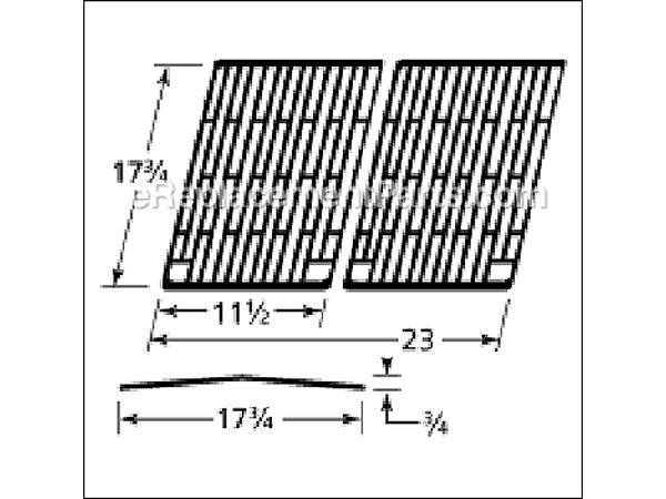 10518759-1-M-Aftermarket-61902-Gloss Cast Iron Cooking Grid