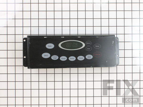 11744300-1-M-Whirlpool-WP74009217-Electronic Clock with Overlay - Black