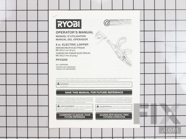 11861091-1-M-Ryobi-990000728-Operators Manual