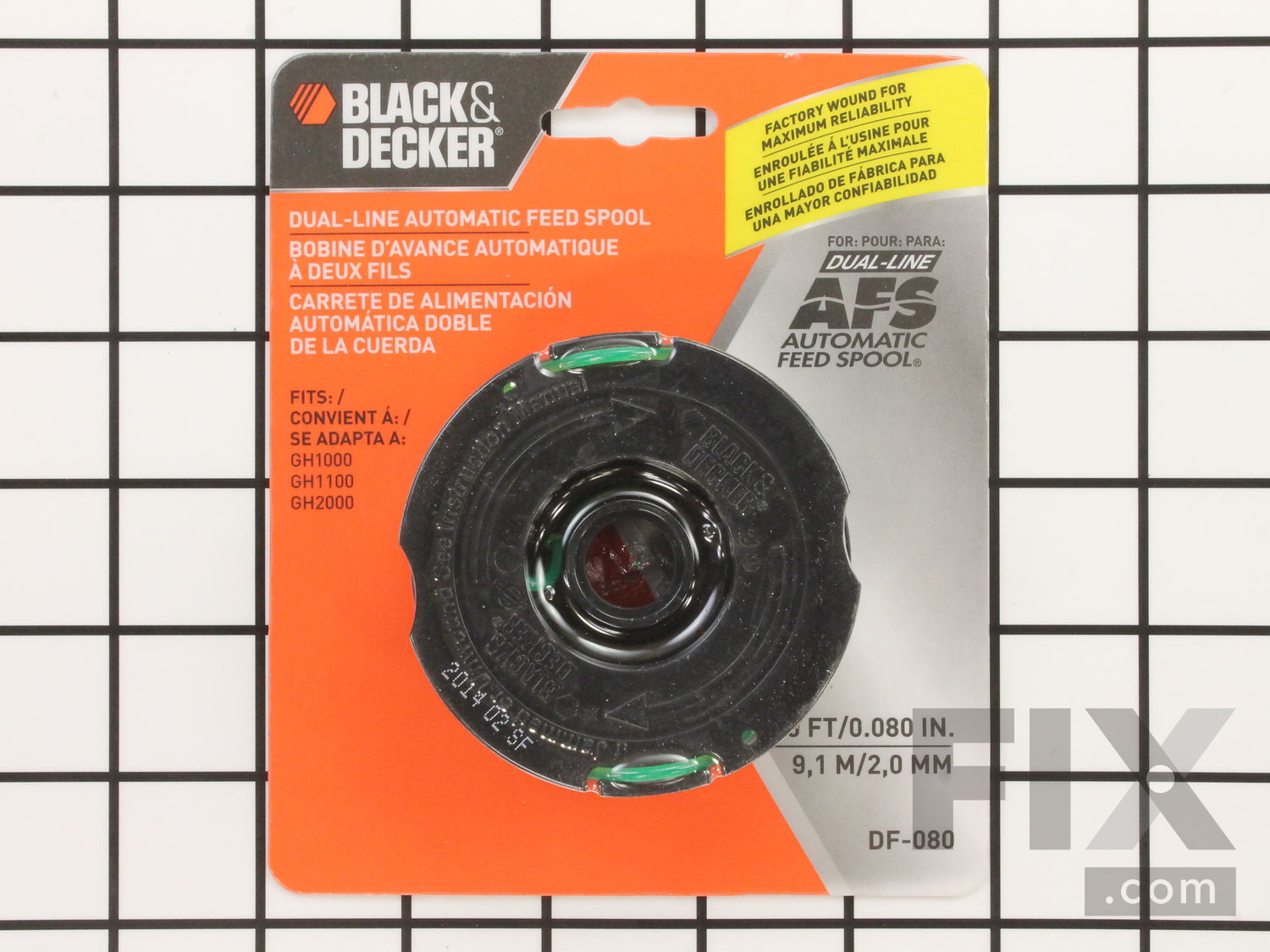 Black & Decker Replacement String Trimmer Spool DF-080, 0.080 in Line  Diameter