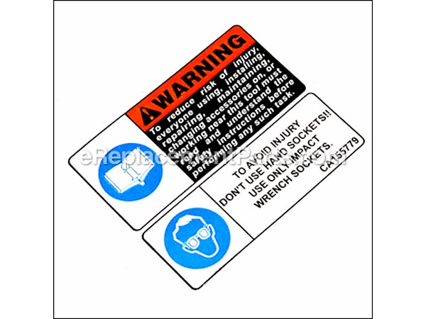12015287-1-M-Chicago Pneumatic-CA155779-Decal-Warning