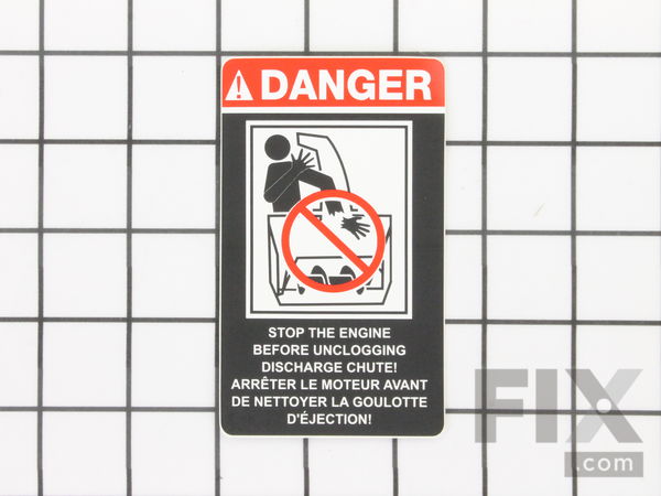 12089979-1-M-Snapper-48X5643MA-Decal, Danger Auger Chute French/English