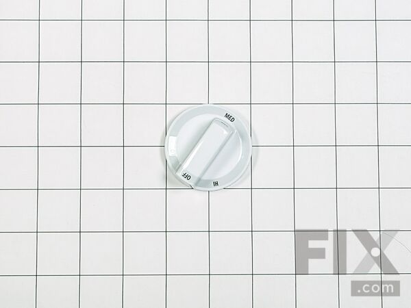 2324819-1-M-Whirlpool-7737P415-60-Knob - White - Left Front and Right Rear