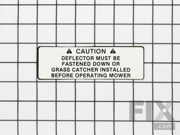 9998833-1-M-Snapper-7014416YP-Decal, Deflector-Catcher Caution